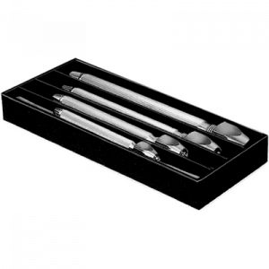 Assortiment de 4 mandrins à tête carrée, avec 2 pinces en laiton nickelé