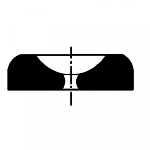 Pierre plate à trou, Ø int. 0.14 mm, Ø ext. 0.90 mm, en paquet de 100 pièces
