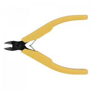 Pince à couper Lindström, en acier suédois, coupe de côté, avec biseaux, ressort de rappel, branches plastifiées, longueur 110 mm