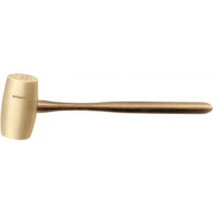 Maillet en buis, manche en bois, forme tonneau, Ø 33 mm
