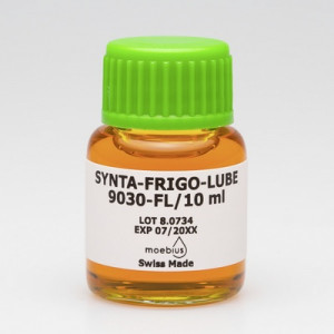 Huile MOEBIUS SyntA-Frigo-Lube 9030, fluorescente, 100% synthétique, pour les applications à basse température, 2 ml