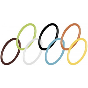 Assortiment de 14 joints en caoutchouc, pour identification des bagues (cartouches) dynamométriques, 7 x 2 pièces