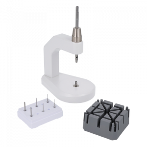 Potence à déchasser et chasser les goupilles de bracelets, avec posage, broche porte-goupille et 6 goupilles