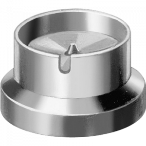 Porte-pièce rond 8 ¾''', en laiton nickelé