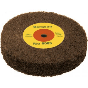 Brosse abrasive en oxyde d'aluminium brun, Ø 100 mm, épaisseur 20 mm, trou Ø 6.00 mm grain très fin