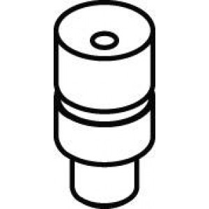 Tasseau en acier trempé, concave, percé, Ø 6.00 mm, trou 1.50 mm