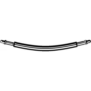 Barrette de sécurité balbée en maillechort, longueur 26 mm, Ø corps 1.80 mm, pivot 0.90 x 1.00 mm