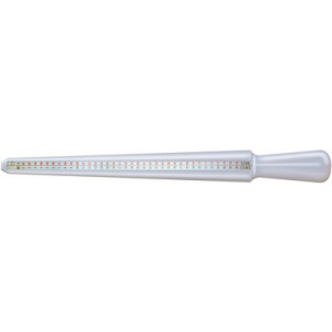 Triboulet pour bagues en Delrin blanc, longueur 250 mm