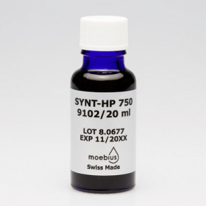 Huile MOEBIUS Synt-HP-750 9102, incolore, 100% synthétique, pour haute pression, 20 ml