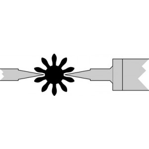 Paire de touches, métal dur