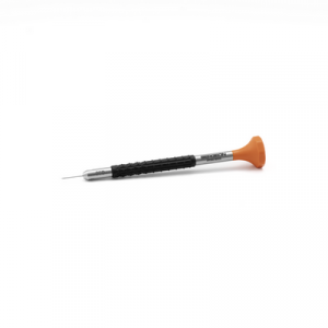 Tournevis d'horloger en acier inox, Ø 0.50 mm,  avec membrane en élastomère, tête ergonomique en matière synthétique POM autolubrifiant