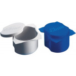 Gobelet de nettoyage en matière synthétique bleu avec couvercle, Ø 70 mm, hauteur 47 mm