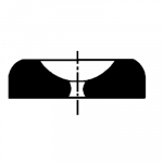 Pierre plate à trou, Ø int. 0.18 mm, Ø ext. 1.50, en paquet de 3 pièces