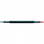 Chasse-aiguilles noir, 1 embout en PVC gris, Ø 1.50 mm et 1 embout en PVC rouge, Ø  0.80 mm, en paquet de 100 pièces