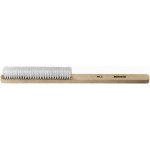 Brosse à main en soie blanche, 4 rangs très rude
