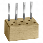Assortiment en acier avec lamelle en or de 4 toucheaux pour tester l'or