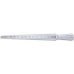 Triboulet pour bagues en Delrin blanc, longueur 250 mm