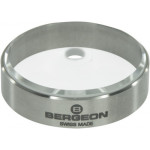 Rond de réglage en acier inoxydable brossé, dessus en verre, Ø 35 mm, Ø trou 4.5 mm