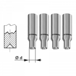Assortiment de 4 outils à resserer les trous d'aiguille d'heures