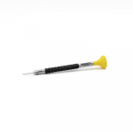 Tournevis d'horloger en acier inox, Ø 0.80 mm,  avec membrane en élastomère, tête ergonomique en matière synthétique POM autolubrifiant