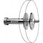 Porte-meule cylindrique en acier chromé, Ø broche 10 mm, Ø rondelle 60 mm, droite (1 rainure)
