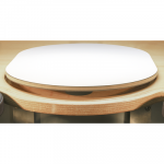 Plateau de travail en bois, réversible, 1 coté noir et 1 coté blanc en revêtement synthétique