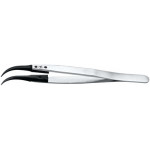 Brucelles en acier avec embouts remplaçables en teflon, pointes 7, longueur 130 mm