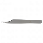 Brucelles spéciale en acier carbone pour tenir les chatons, pierres et contre-pivots des antichocs, longueur 120 mm