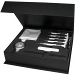 Coffret d'outils "Black & White", avec coffret en carton noir, mousse noire et outils blancs