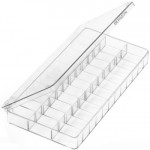 Boîte à charnière avec couvercle transparent, 36 cases