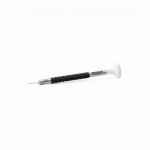 Tournevis d'horloger en acier inox, Ø 0.60 mm,  avec membrane en élastomère, tête ergonomique en matière synthétique POM autolubrifiant