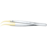 Brucelles en acier avec embouts remplaçables en Delrin, pointes 7, longueur 130 mm