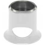 Loupe (micros) en matière synthétique blanc, avec trou, No 2, grossissement 5 x