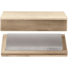 Pierre rectangulaire Arkansas, 90 x 25 x 15 mm, en coffret en bois