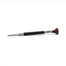 Tournevis d'horloger en acier inox, Ø 3.00 mm,  avec membrane en élastomère, tête ergonomique en matière synthétique POM autolubrifiant