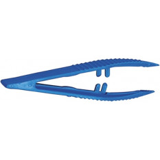 Pince plastique bleue, 130 x 3 x 24 mm