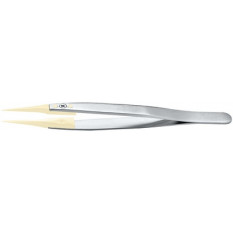 Brucelles en acier avec embouts remplaçables en Delrin, pointes 5, longueur 130 mm