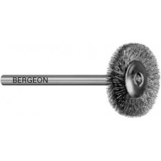 Brosse circulaire en fil d'acier frisé, Ø 0.08 mm, Ø 19 mm sur tige, Ø 2.35