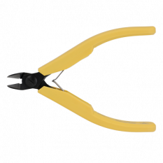 Pince à couper Lindström, en acier suédois, coupe de côté, avec biseaux, ressort de rappel, branches plastifiées, longueur 110 mm