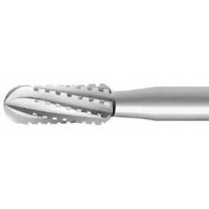 Fraise de forme à grosse denture, en acier outil, Ø tige 2.35 mm, longueur 44.5 mm, Ø 2.50 mm