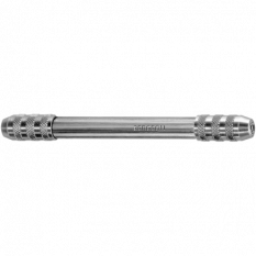 Mandrin à tête ronde, manche en laiton nickelé, avec 2 pinces, ouverture de 0 à 1.50 mm et de 1.90 à 3 mm, longueur 115 mm