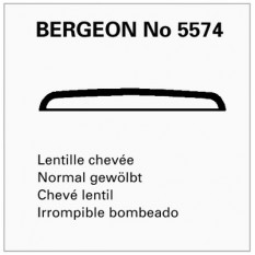 Verre incassable - Lentille chevée, Ø 129 mm