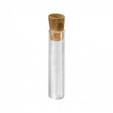 Tube en verre avec bouchon en liège, 32 mm, Ø 7 mm