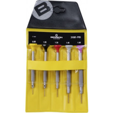 Assortiment de 5 tournevis d'horloger amagnétiques