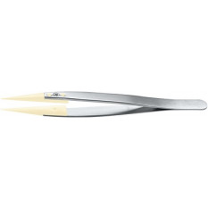 Brucelles en acier avec embouts remplaçables en Delrin, pointes 3, longueur 130 mm
