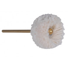 Petite brosse en coton, Ø 22 mm, sur tige Ø 2.35 mm pour polissage