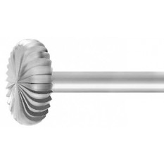 Fraise de forme à denture fine, en acier outil, Ø tige 2.35 mm, longueur 44.5 mm, Ø 3.00 mm