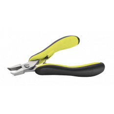 Pince à couper inclinée, coupe full-flush, antistatique, en acier allié au chrome 63 HRC, longueur 130 mm