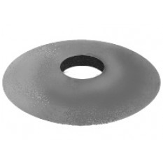 Meule en caoutchouc aggloméré avec poudre de carbure de silicium, grise tendre Ø 17 mm, épaisseur 3.5 mm sans tige