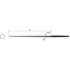 Equarrissoir, grand modèle, longueur 120 mm, Ø 7.75 mm en acier